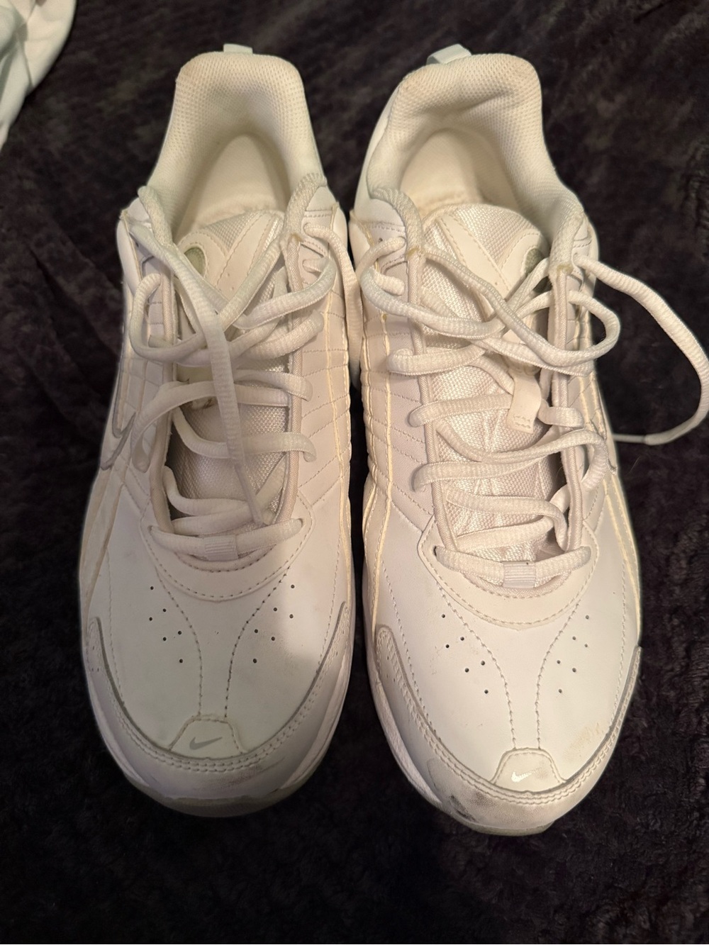 Nike Men's All-White Athletic Sneakers - Low Top Lace-Up